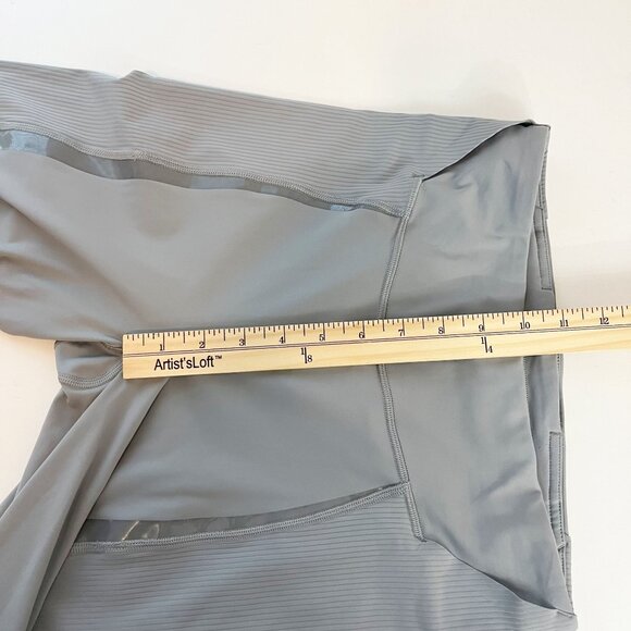 Lululemon Gloss Trim Run Super High Rise SHR Tight Leggings Gray - Size 6 - Picture 8 of 9